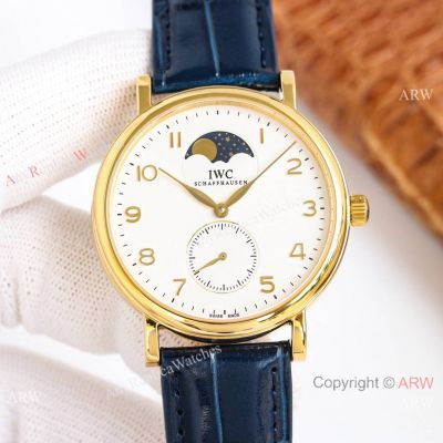 AAA Swiss Replica IWC Portofino Moonphase Watches Yellow Gold